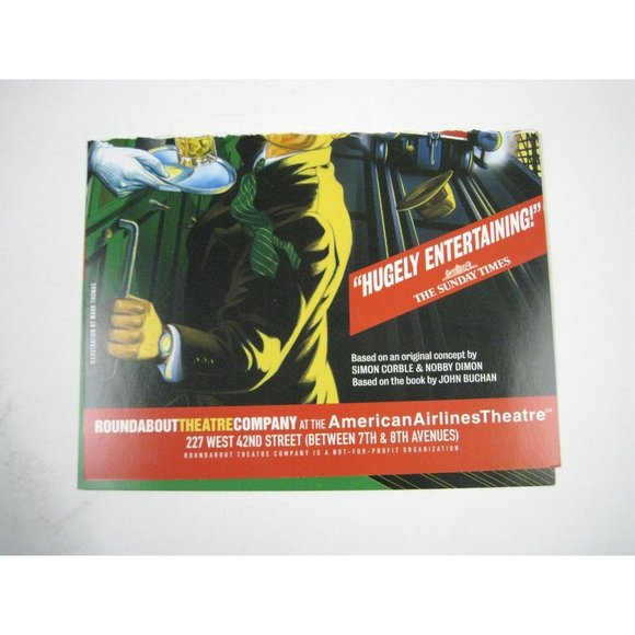 The 39 Steps Playbill 2008 Roundabout Theatre Cliff Saunders Ticket Hitchcock - Picture 3 of 5